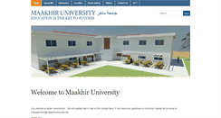 Desktop Screenshot of maakhiruniversity.net
