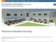 Tablet Screenshot of maakhiruniversity.net